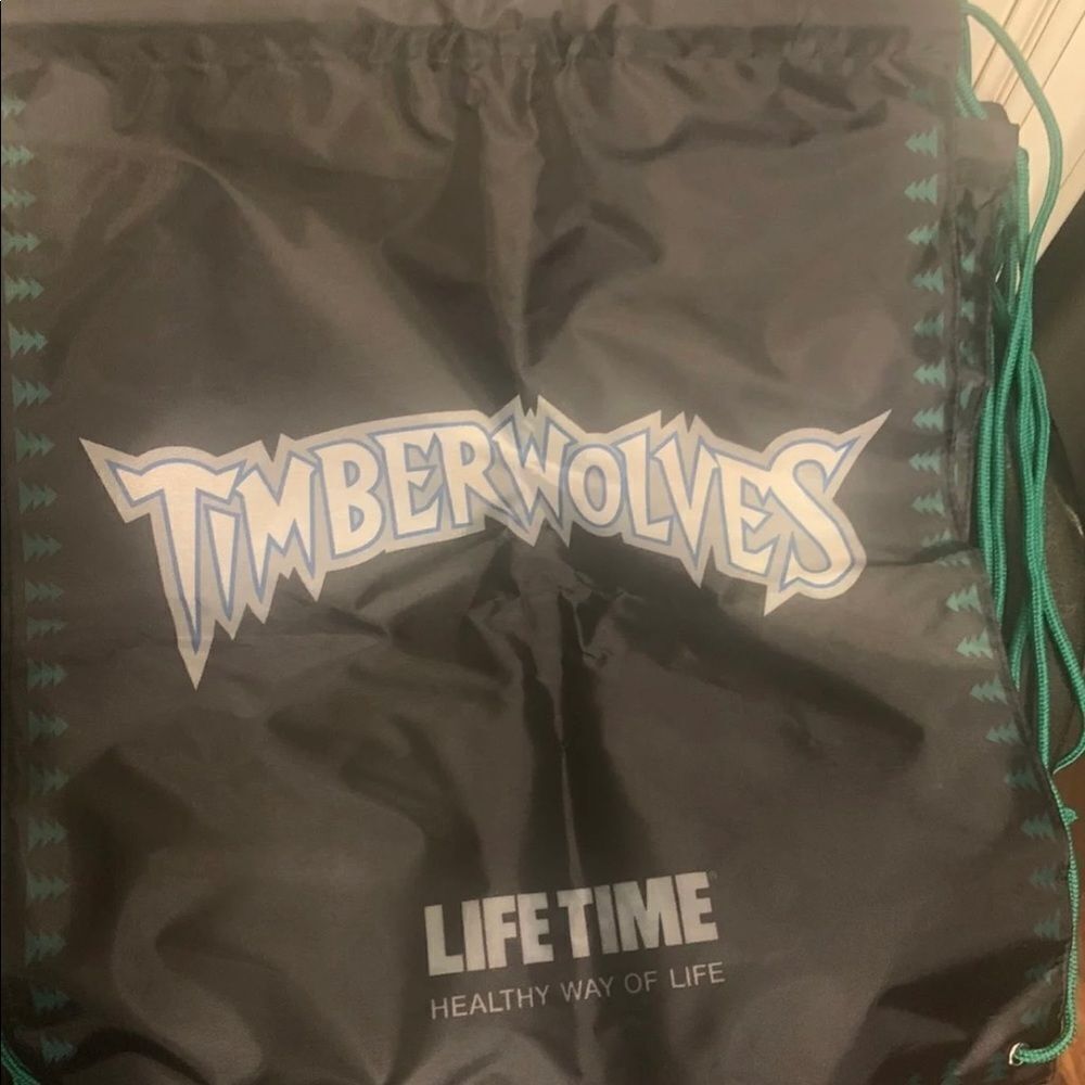 Minnesota Timberwolves Lifetime Drawstring bag new black